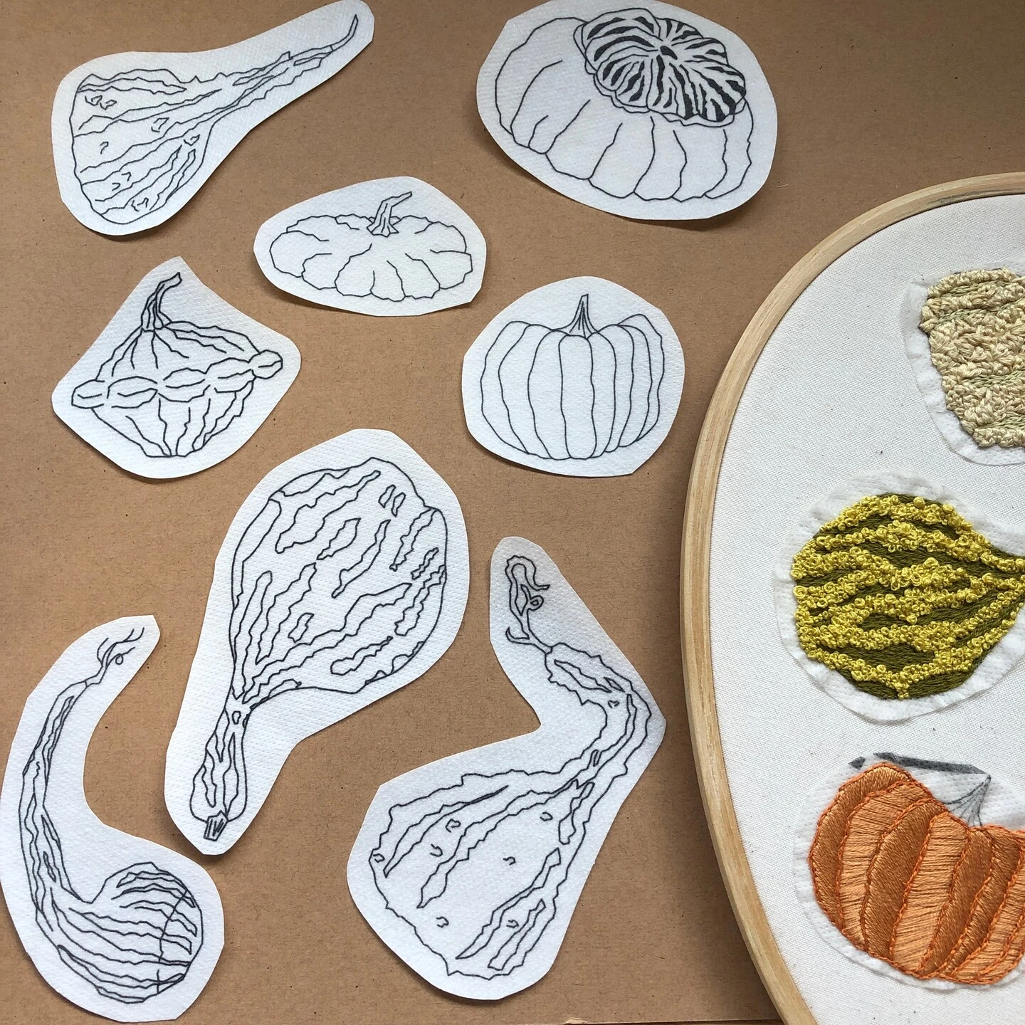MCreativeJ Gourds - Peel Stick And Stitch Hand Embroidery Patterns For DIY Crafting 5 MCreativeJ Gourds - Peel Stick And Stitch Hand Embroidery Patterns For DIY Crafting - Image 3