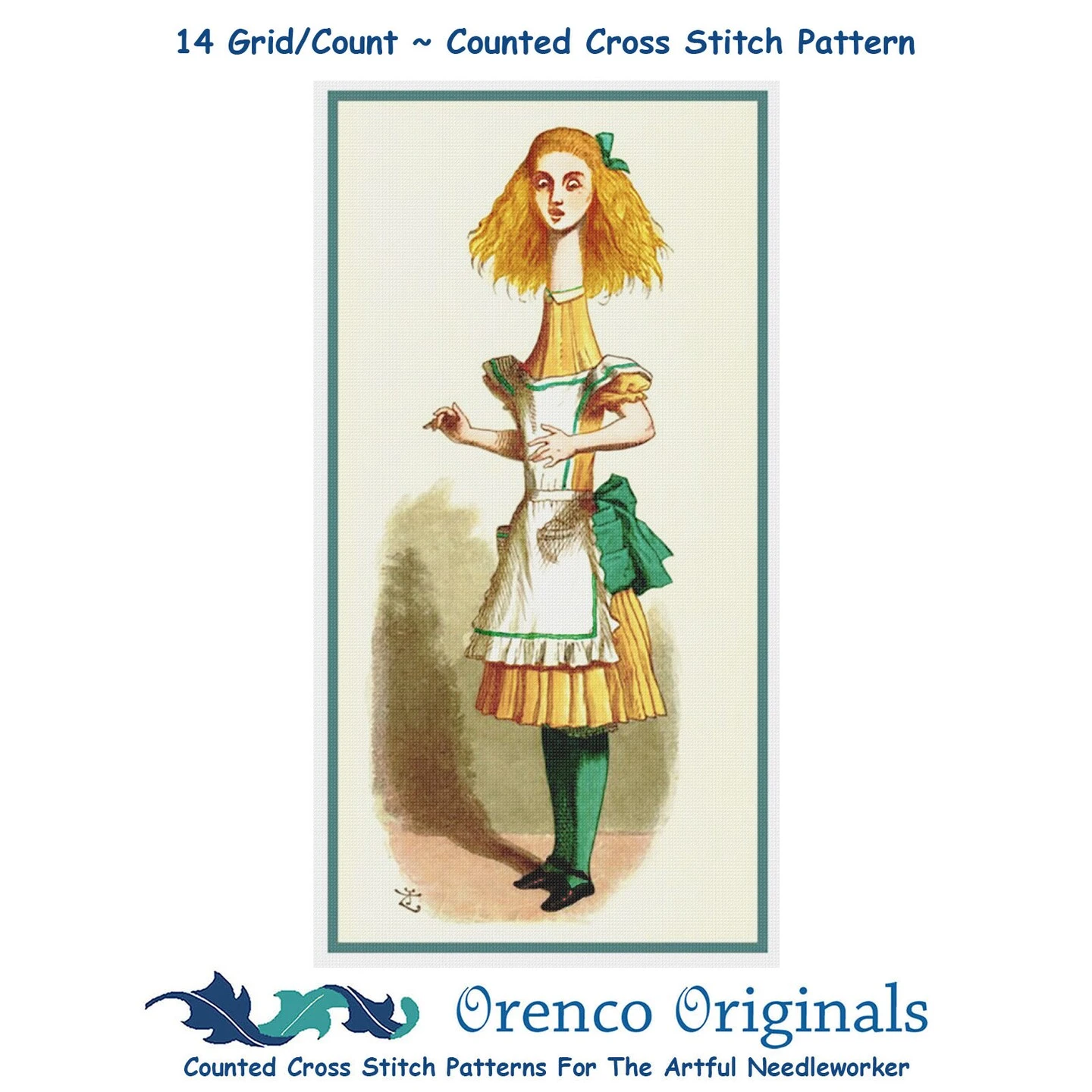 Alice Couriouser And Couriouser Counted Cross Stitch Pattern By John Tenniel 6 Alice Couriouser And Couriouser Counted Cross Stitch Pattern By John Tenniel - Image 4