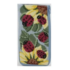 Eyeglass Case - Ladybugs - Needlepoint Kit Multicolor