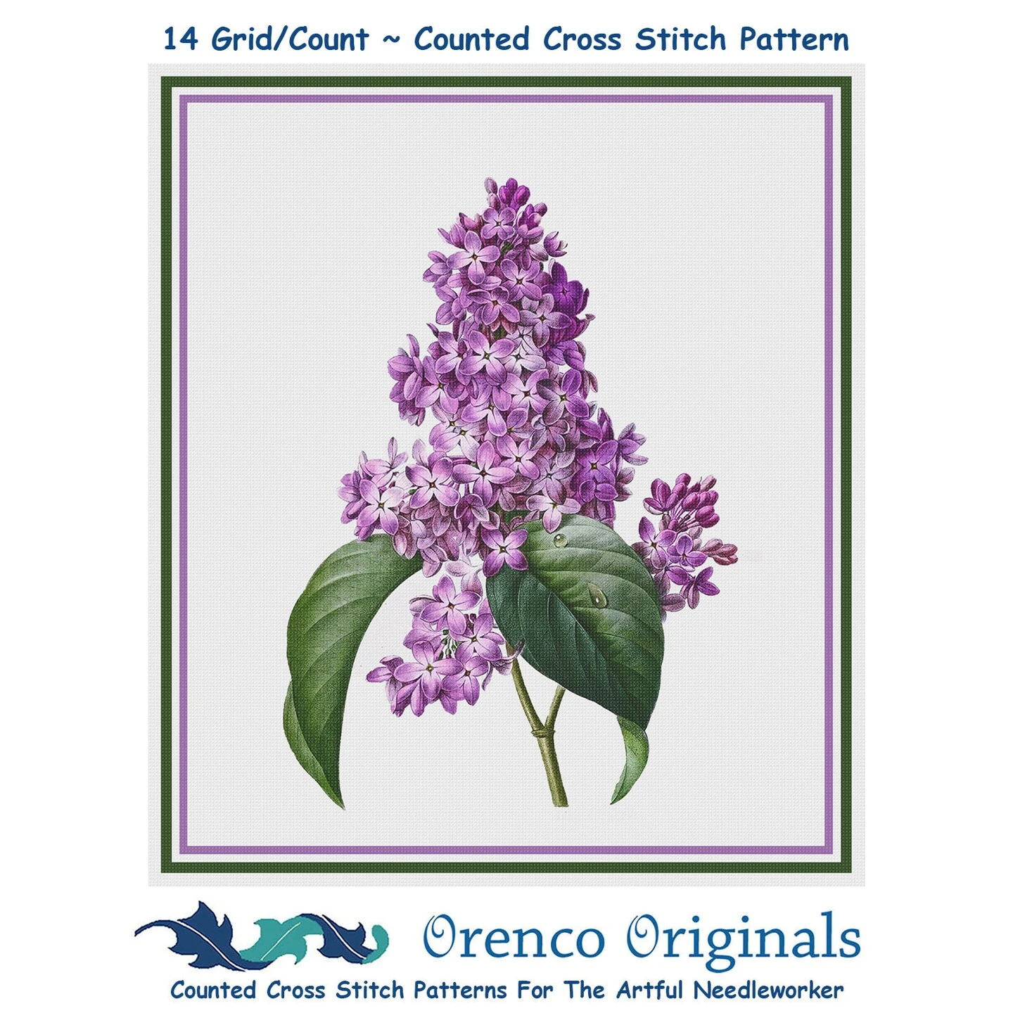 Lilac Flower Inspired By Pierre-Joseph Redoute Counted Cross Stitch Pattern 13 Lilac Flower Inspired By Pierre-Joseph Redoute Counted Cross Stitch Pattern - Image 11