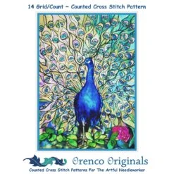 A Peacocks Glory Inspired By Louis Comfort Tiffany Counted Cross Stitch Pattern -Michaels Stores 6437584326089 1