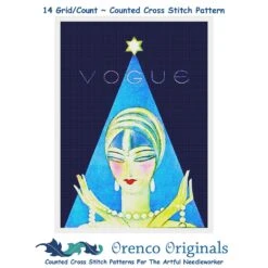 Art Deco Flapper With Pearls Vogue By Helen Dryden Counted Cross Stitch Pattern -Michaels Stores 6437589806025 1