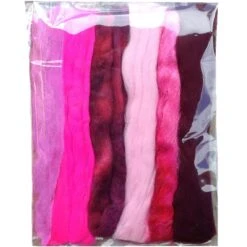Multi Fiber Sampler - Super Soft Merino Roving, Hand Dyed BFL Wool & Sparkling Firestar For Felting, Spinning, Doll Making All 4 17 Multi Fiber Sampler - Super Soft Merino Roving, Hand Dyed BFL Wool & Sparkling Firestar For Felting, Spinning, Doll Making All 4 -Michaels Stores 69105044182688