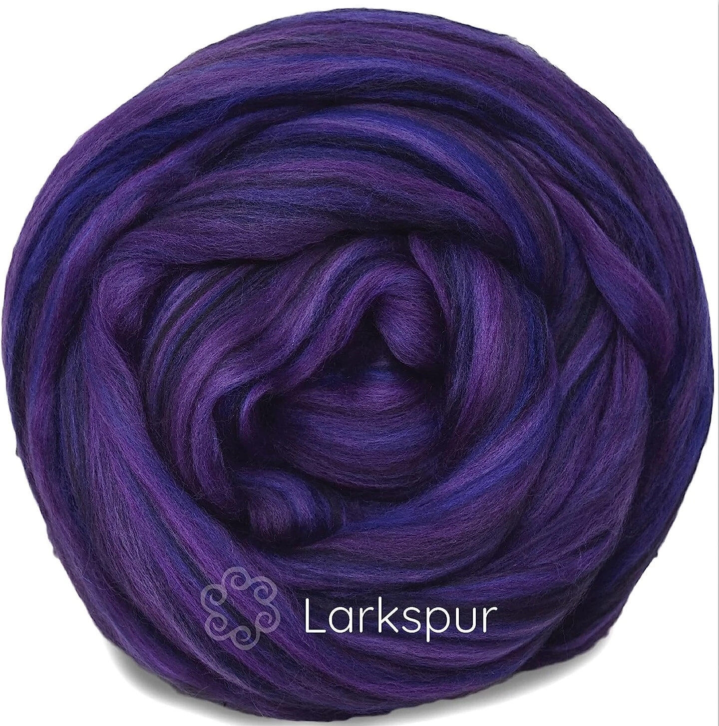 100% Superfine Merino Fiber: Winner's Circle. Soft Combed Top Roving Color Blend For Spinning, Felting, Weaving Larkspur 4 100% Superfine Merino Fiber: Winner's Circle. Soft Combed Top Roving Color Blend For Spinning, Felting, Weaving Larkspur - Image 2