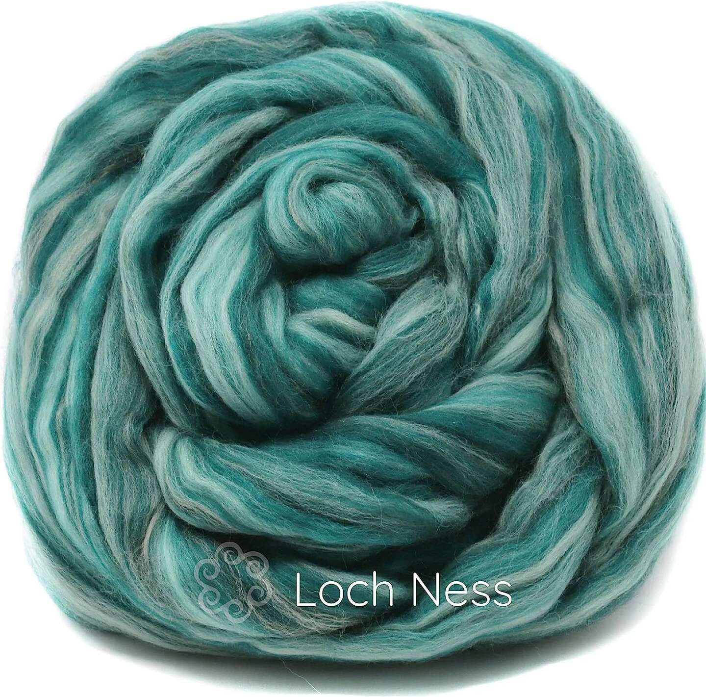 100% Superfine Merino Fiber: Winner's Circle. Soft Combed Top Roving Color Blend For Spinning, Felting, Weaving Loch Ness 4 100% Superfine Merino Fiber: Winner's Circle. Soft Combed Top Roving Color Blend For Spinning, Felting, Weaving Loch Ness - Image 2