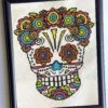 Floral Sugar Skull 8 X 10 Counted Cross Stitch DIY KIT Intermediate -Michaels Stores 6983914947007
