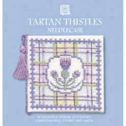Textile Heritage Tartan Thistle Needle Case Cross Stitch Kit Multicolor