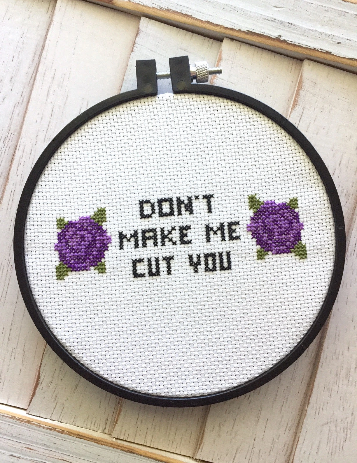 Don't Make Me Cut You Counted Cross Stitch DIY KIT 11 Don't Make Me Cut You Counted Cross Stitch DIY KIT - Image 9