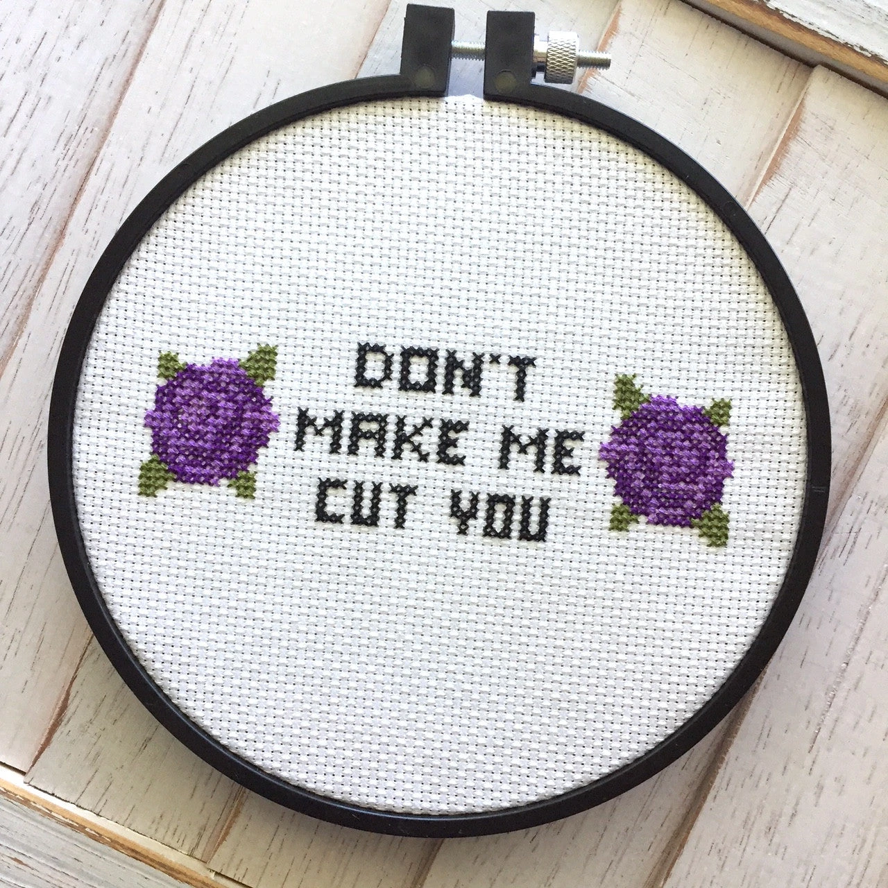 Don't Make Me Cut You Counted Cross Stitch DIY KIT 9 Don't Make Me Cut You Counted Cross Stitch DIY KIT - Image 7