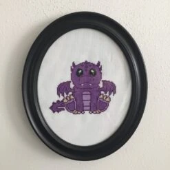 Purple Dragon Counted Cross Stitch DIY KIT Intermediate -Michaels Stores 7243760103199 1