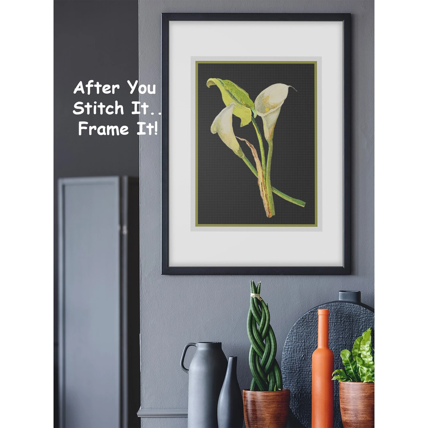 Calla Lily Flowers By Mary Delany Counted Cross Stitch Pattern 6 Calla Lily Flowers By Mary Delany Counted Cross Stitch Pattern - Image 4