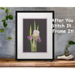 Purple Iris Flowers By Mary Delany Counted Cross Stitch Pattern -Michaels Stores 7855781687259 1
