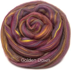 Merino Bamboo Blend Wool Fiber. Soft Combed Top Roving For Spinning & Felting. Golden Dawn