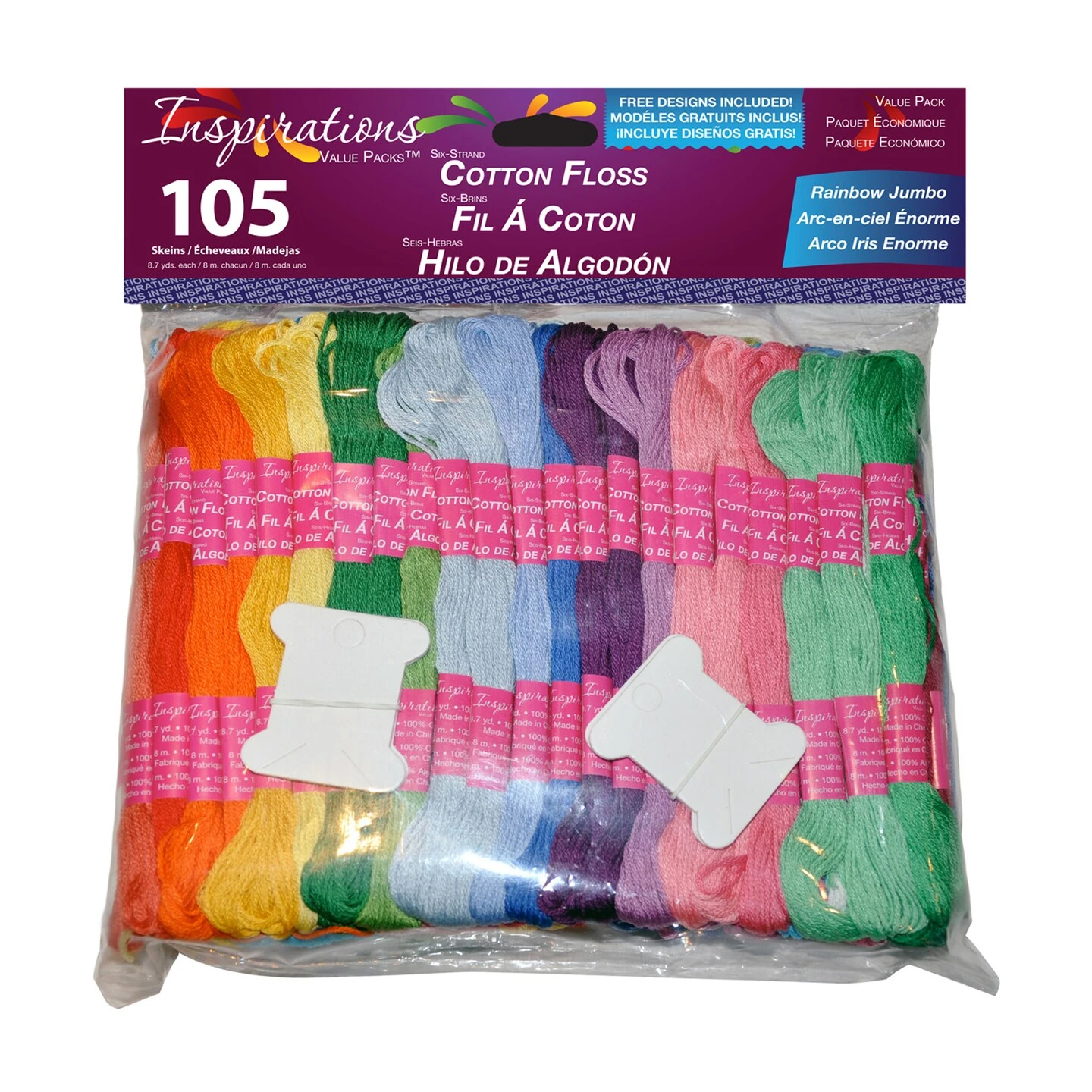 Rainbow Delight Cotton Floss Pack 3 Rainbow Delight Cotton Floss Pack