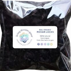 BLACK MOHAIR LOCKS. Organic Hand-Dyed Curly Wool For Rooting Doll Hair, Felting, Blending, Spinning. 1oz -Michaels Stores 85837139797008