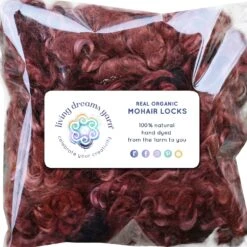 REAL MOHAIR LOCKS. Organic Hand-Dyed Curly Wool For Rooting Doll Hair, Felting, Blending, Spinning. 1oz -Michaels Stores 85838810965008