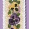 Victorian Pansies Bookmark - Cross Stitch Kit Multicolor 2 Victorian Pansies Bookmark - Cross Stitch Kit Multicolor -Michaels Stores 9071243456169