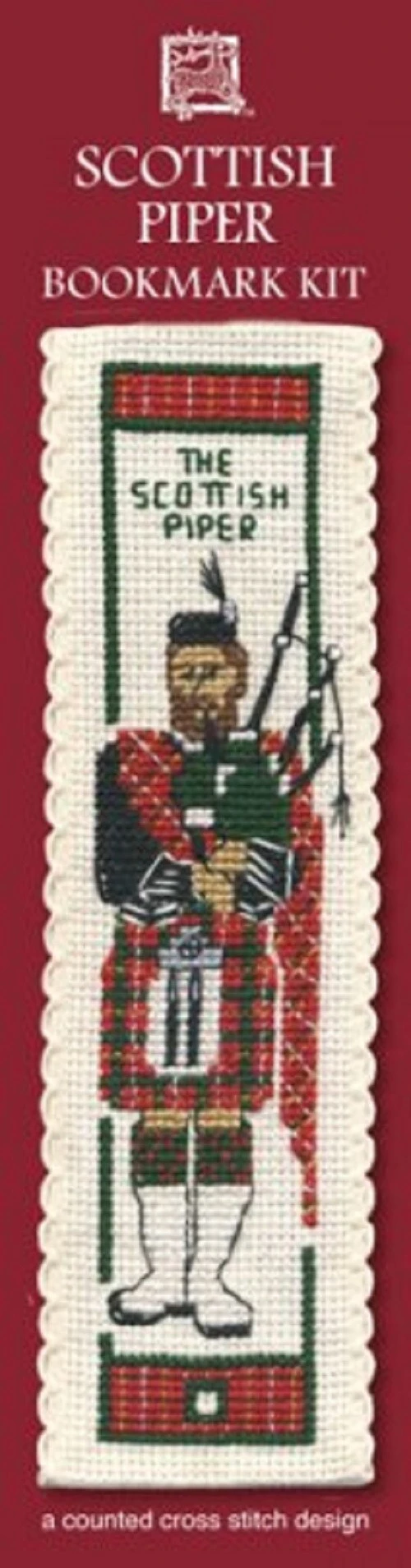 Scottish Piper Bookmark - Cross Stitch Kit Multicolor 4 Scottish Piper Bookmark - Cross Stitch Kit Multicolor - Image 2