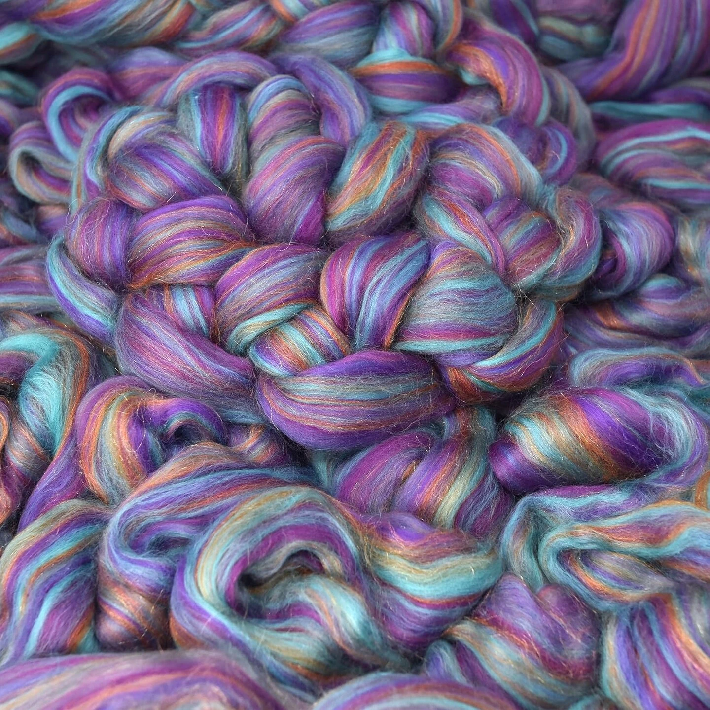 Designer Blend Superfine Merino And Stellina Top Roving. Fancy, Colorful, Exotic - Limited Edition. Fata Morgana 13 Designer Blend Superfine Merino And Stellina Top Roving. Fancy, Colorful, Exotic - Limited Edition. Fata Morgana - Image 11