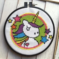 Bad Unicorn Counted Cross Stitch DIY KIT 9 Bad Unicorn Counted Cross Stitch DIY KIT -Michaels Stores 9683024860729