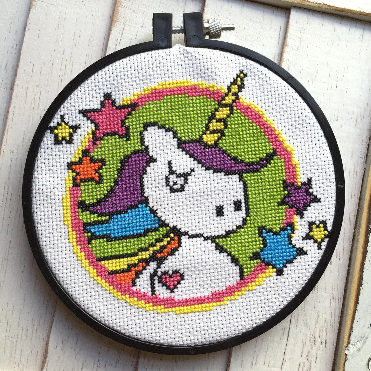 Bad Unicorn Counted Cross Stitch DIY KIT 4 Bad Unicorn Counted Cross Stitch DIY KIT - Image 2