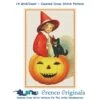 Little Girl Pumpkin Cat Halloween Counted Cross Stitch Pattern -Michaels Stores 9949158793929