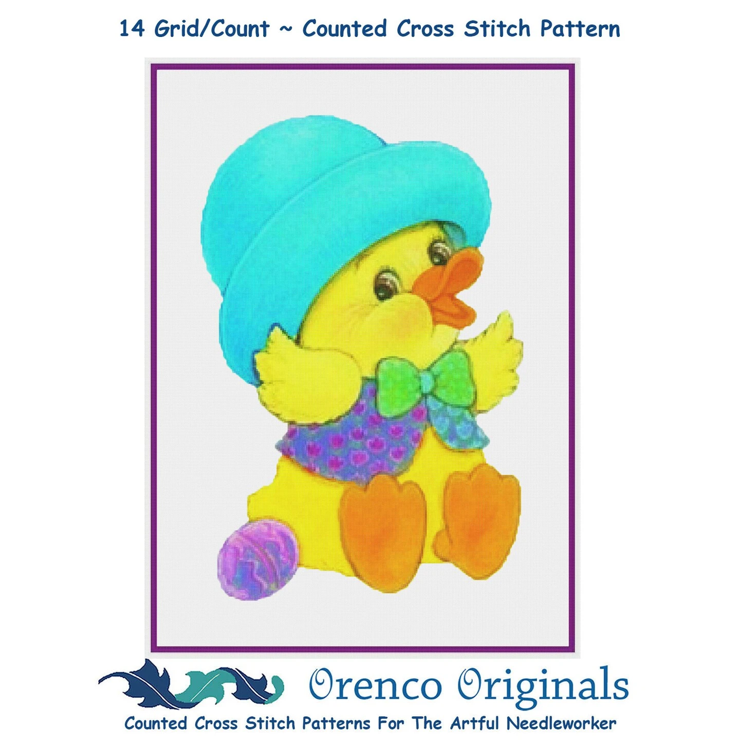Contemporary Easter Duck With New Easter Hat Counted Cross Stitch Pattern 3 Contemporary Easter Duck With New Easter Hat Counted Cross Stitch Pattern