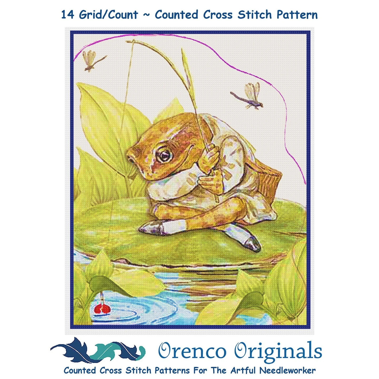 Jeremy Fisher Frog Inspired By Beatrix Potter Counted Cross Stitch Pattern 3 Jeremy Fisher Frog Inspired By Beatrix Potter Counted Cross Stitch Pattern