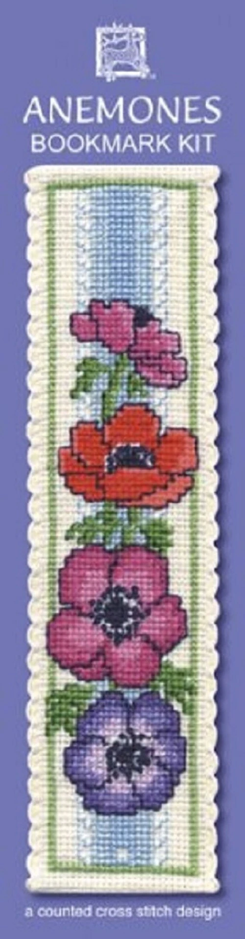 Textile Heritage Anemones Bookmark - Cross Stitch Kit Multicolor 3 Textile Heritage Anemones Bookmark - Cross Stitch Kit Multicolor