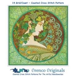 Ivy Detail By Alphonse Mucha Counted Cross Stitch Pattern 27 Ivy Detail By Alphonse Mucha Counted Cross Stitch Pattern -Michaels Stores 9949181448905 2