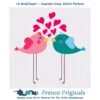 Contemporary Valentine Hearts Pink And Blue Long Leg Love Birds Sew So Simple Counted Cross Stitch Pattern -Michaels Stores 9949184910025