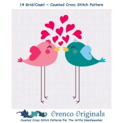 Contemporary Valentine Hearts Pink And Blue Long Leg Love Birds Sew So Simple Counted Cross Stitch Pattern 27 Contemporary Valentine Hearts Pink And Blue Long Leg Love Birds Sew So Simple Counted Cross Stitch Pattern -Michaels Stores 9949184910025 2
