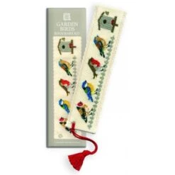 Textile Heritage Counted Cross Stitch Bookmark Kit - Garden Birds Multicolor