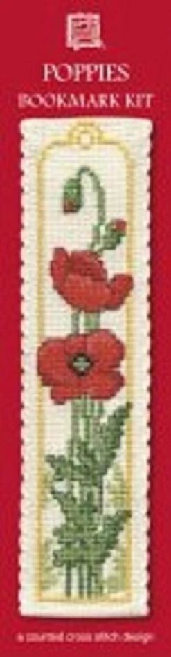 Textile Heritage Poppies Bookmark - Cross Stitch Kit Multicolor