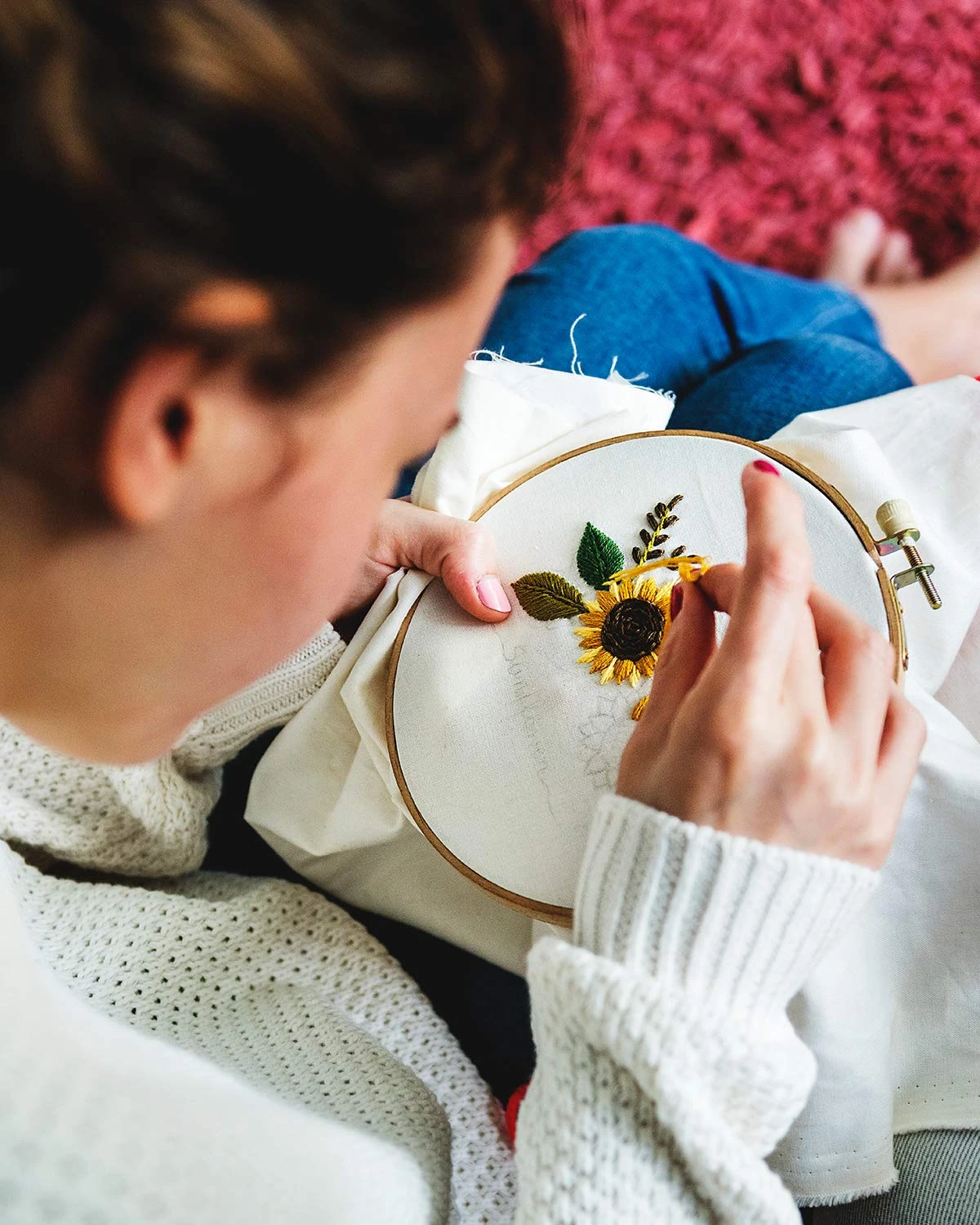 10 Pieces Embroidery Fabric, Including 10 Colors Embroidery Cotton Fabric, 5 Colors Water-Soluble Pens, 7.9 By 7.9 Inch 11 10 Pieces Embroidery Fabric, Including 10 Colors Embroidery Cotton Fabric, 5 Colors Water-Soluble Pens, 7.9 By 7.9 Inch - Image 9