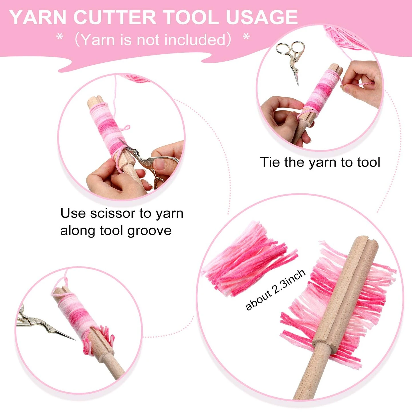 3 Pieces Latch Hook Tool Rug Mesh Fabric Canvas Wooden Bent Latch Hook Tool Yarn Cutter Embroidery Crafts Supplies For DIY Rug Carpet Tapestry Making, 19 X 59 Inches 8 3 Pieces Latch Hook Tool Rug Mesh Fabric Canvas Wooden Bent Latch Hook Tool Yarn Cutter Embroidery Crafts Supplies For DIY Rug Carpet Tapestry Making, 19 X 59 Inches - Image 6