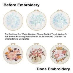 Embroidery Kit For Beginners, 3 Sets Stamped Cross Stitch Kits For Beginner, Floral Pattern Embroidery Starter Kits For Adults With Embroidery Hoop Instructions Threads And Needles Scissors 31 Embroidery Kit For Beginners, 3 Sets Stamped Cross Stitch Kits For Beginner, Floral Pattern Embroidery Starter Kits For Adults With Embroidery Hoop Instructions Threads And Needles Scissors -Michaels Stores 99736133589040 1