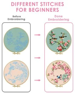 Embroidery Kit For Adult, Owl Embroidery Kit For Beginners Include Embroidery Cloth Hoops Threads For Craft Lover Hand Stitch With Embroidery Skill Techniques (Bird) 25 Embroidery Kit For Adult, Owl Embroidery Kit For Beginners Include Embroidery Cloth Hoops Threads For Craft Lover Hand Stitch With Embroidery Skill Techniques (Bird) -Michaels Stores 99736885418032