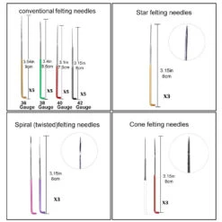 Mayboos 35 Pcs Needle Felting Needles,Wool Felting Supplies With 4 Types Star,Twisted,Cone,Triangular Felting Needles Color Coded Wool Felting Needles Tool Kit With Needle Box -Michaels Stores 99736971679792 2