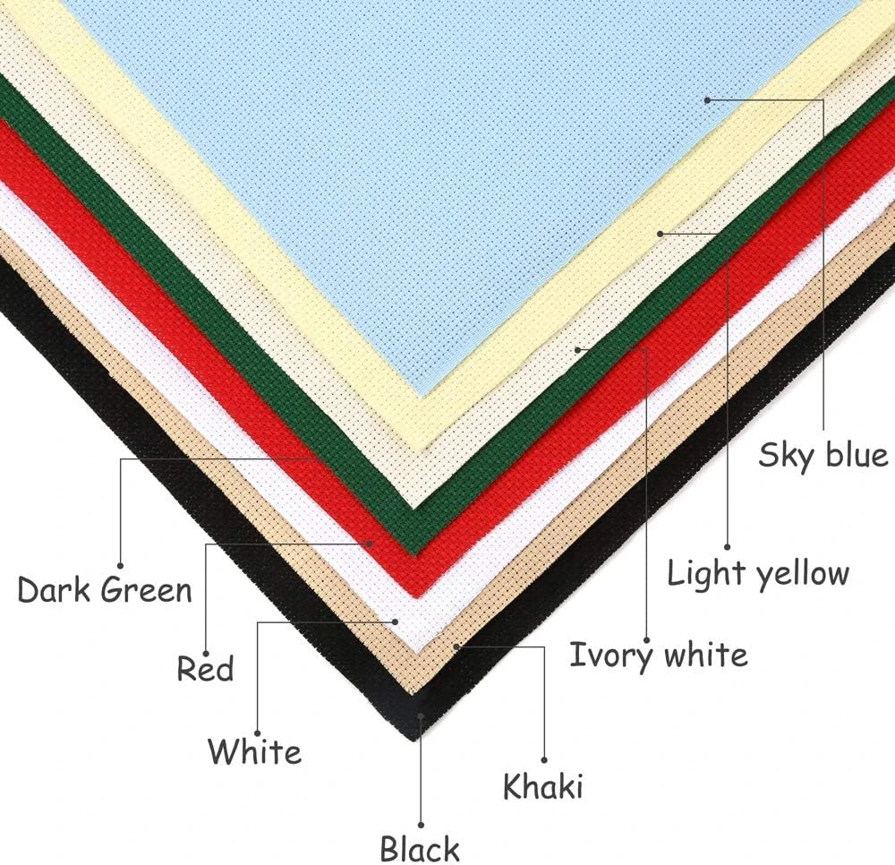 8 Pieces Aida Cloth 8 Color 14 Count Classic Reserve Cross Stitch Fabric, 12 By 18-Inch 7 8 Pieces Aida Cloth 8 Color 14 Count Classic Reserve Cross Stitch Fabric, 12 By 18-Inch - Image 5
