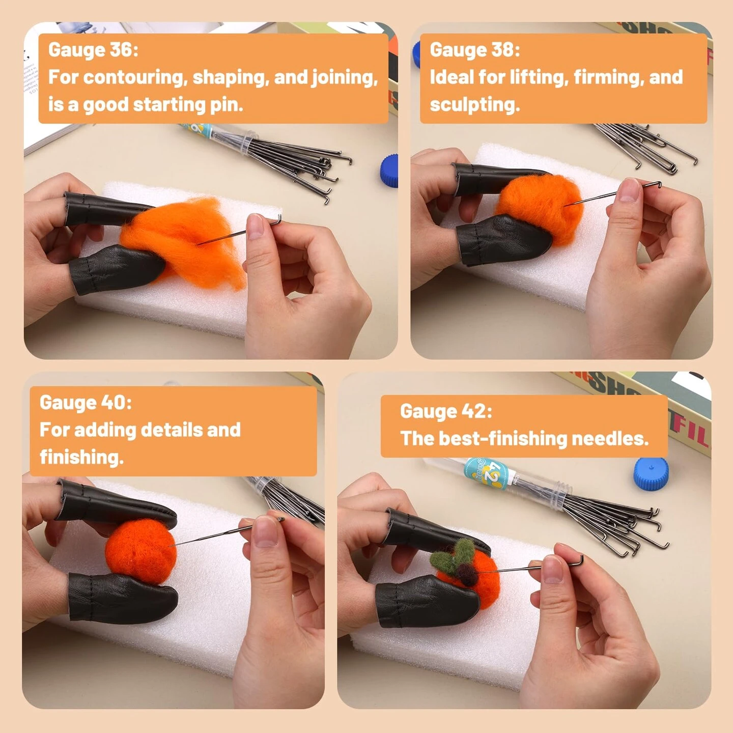 80PCS Needle Felting Needles, 4 Sizes Wool Felting Needles, Needle Felting Tools Supplies Kit With Felting Needles Fingercots Storage Box For DIY Wool Felting Crafts 12 80PCS Needle Felting Needles, 4 Sizes Wool Felting Needles, Needle Felting Tools Supplies Kit With Felting Needles Fingercots Storage Box For DIY Wool Felting Crafts - Image 10