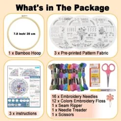 3 Sets Embroidery Kit For Beginners, 37 Embroidery Stitch Kits Adults Beginner With Embroidery Patterns, Punch Needle Point Kits Adults Including Embroidery Supplies And Instruction Video 37 3 Sets Embroidery Kit For Beginners, 37 Embroidery Stitch Kits Adults Beginner With Embroidery Patterns, Punch Needle Point Kits Adults Including Embroidery Supplies And Instruction Video -Michaels Stores 99737429628976 2